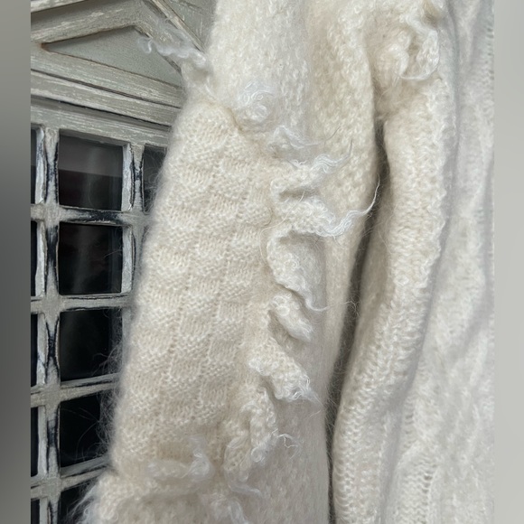 Shushu/Tong Women’s Off-White Distressed Patchwork Cardigan - Picture 10 of 16